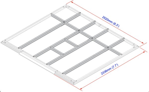 DURAMAX Profili per pavimenti per case 6,3 m² DURAMAX 57112