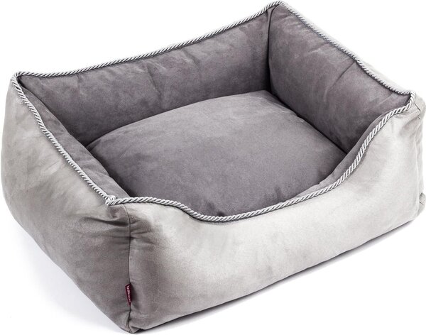 Letto per cani BOUTIQUE ZOO Premium | Misura 3: 87 x 76 x 20 cm | Letto per cani | Divano per cani, cuscino per cani, lettino per cani | GRIGIO L