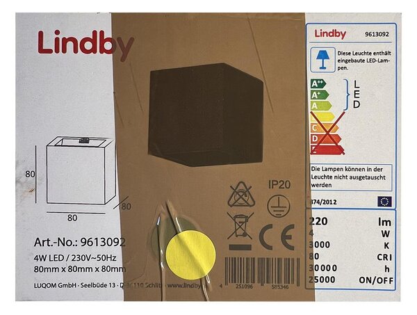 Lindby - Applique a LED QUASO LED/4W/230V