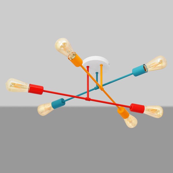 Plafoniera soffitto Cambridge HELAM, dimmerabile, Multicolore, Cameretta, Metallo, Giovanile, Plafoniera
