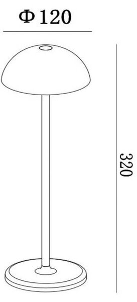 Lucide LED da tavolo esterni Joy, accu, dimming, nero