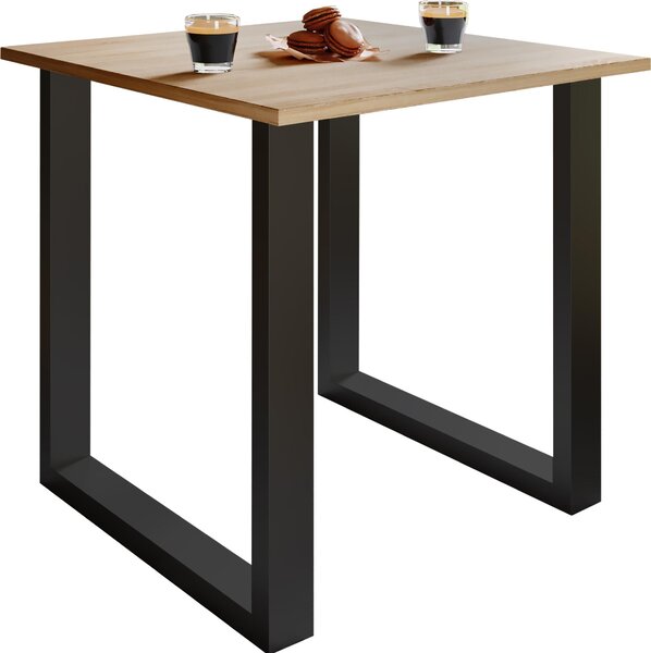 Tavolo da pranzo in legno Premium | H. 76 x W. 80 x D. 50 cm | Tavolo da cucina Tavolo da pranzo Xona U