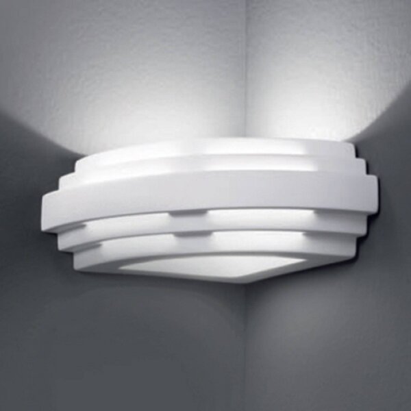 Austrolux Applique da parete STIEGEL, dimmerabile, Bianco / Opale, Soggiorno / Sala da pranzo, Ceramica, Moderno, Applique