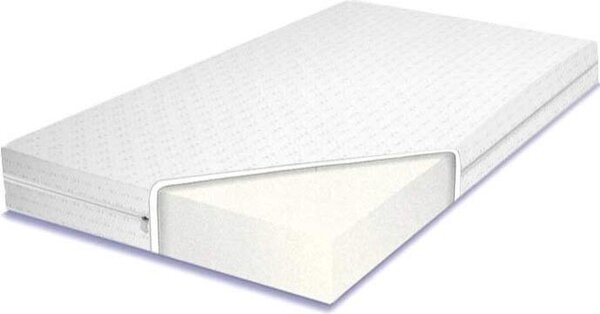 Materasso in schiuma BDW, bifacciale, rivestimento, anallergico, bianco, 190x90