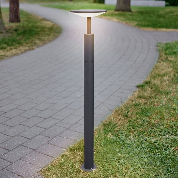 Lampioncino da giardino Fenia Lucande, Nero, Alluminio, Moderno, Lampada LED da esterni