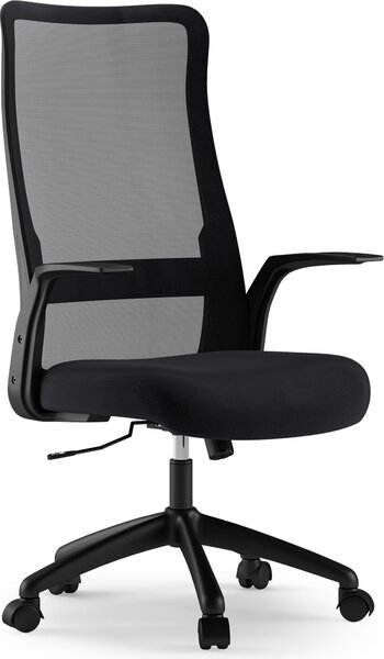 SENSE7 Juno Sedia da ufficio ergonomica Sedia da scrivania Nera con supporto lombare Schienale in rete Funzione oscillante Regolabile in altezza Ufficio domestico 100 kg