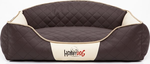 Cuscino per cani Cesto per cani Divano per cani domestici Lavabile - Elite - 110 x 84 x 30 cm [Taglia: XXL] - Marrone con beige