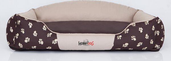 Cuscino per cani Cuscino per cani Letto per animali domestici Letto per gatti Cestino per cani Posto letto - Royal - 110 x 84 x 30 cm [Taglia: XXL] - Beige con zampe