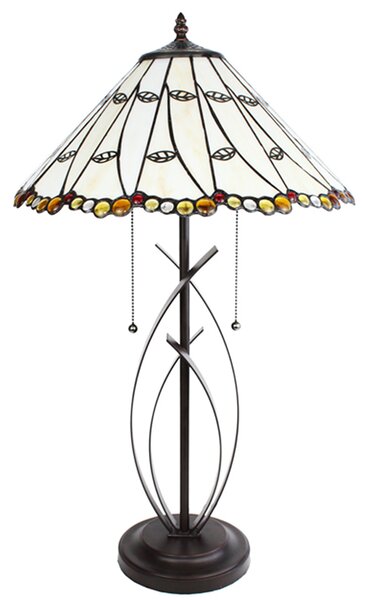 Lampada da tavolo Tiffany Clayre & Eef Ø 41x68 cm Vetro beige