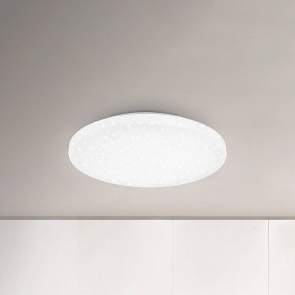 Briloner Plafoniera LED Case IP44 cielo stellato 840 Ø 40cm, Bianco / Opale, Bagno, Plastica, Moderno, Plafoniera
