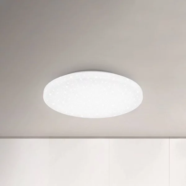 Briloner Plafoniera LED Case IP44 cielo stellato 840 Ø 40cm, Bianco / Opale, Bagno, Plastica, Moderno, Plafoniera