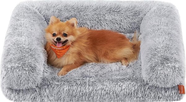 FEANDREA FluffyHug Medium, cuccia per cani di piccola e piccolissima taglia, in schiuma ondulata, lavabile e sfoderabile 76 x 58 x 23 cm
