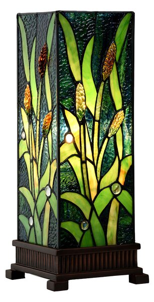 Lampada da tavolo Tiffany Clayre & Eef 18x18x45 cm in vetro verde