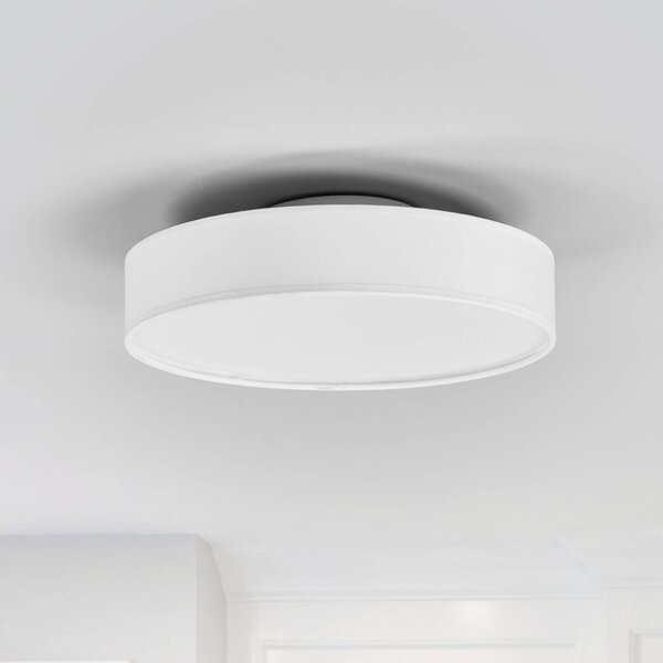 Lindby Plafoniera LED Saira, 30 cm, tessuto bianco