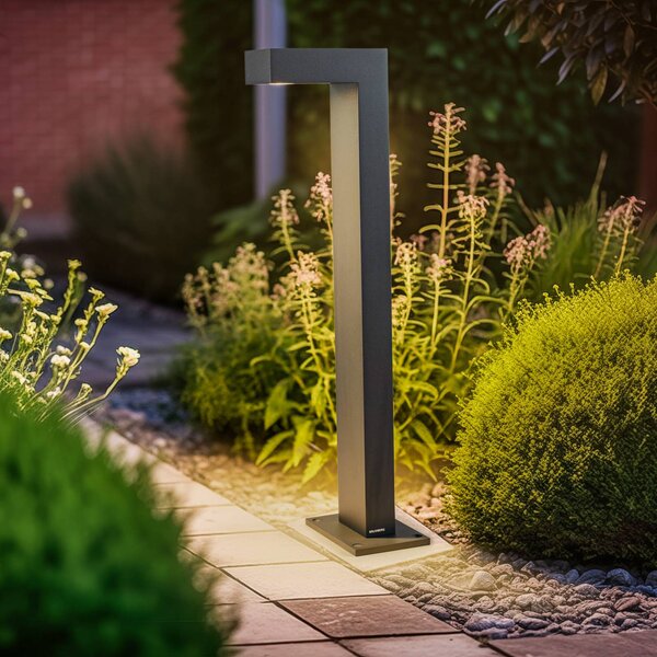 BRUMBERG Lampioncino da giardino Lantern, Alluminio / Grigio / Zincato, Alluminio, Design, Lampada LED da esterni