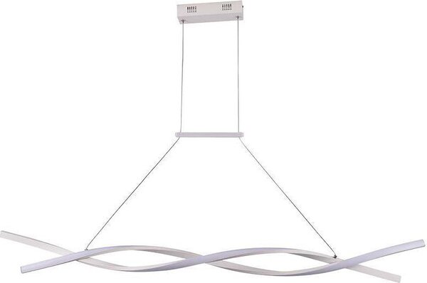 V-TAC VT-7822 Lampadario LED 30W intrecciato a sospensione design moderno applique rettangolare colore bianco 120cm luce 4000K - 10049