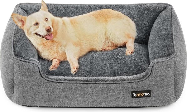 Cuccia per cani FEANDREA, sfoderabile, 90 x 75 x 25 cm, grigio