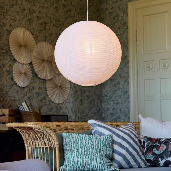 PR Home Lampada a sospensione Haru, dimmerabile, Bianco / Opale, Soggiorno / Sala da pranzo, Carta / Lunolit / Lunopal, Lampada a sospensione