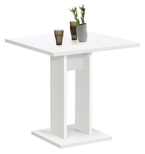 FMD mobili tavolo da pranzo a colonna 70 x 70 x 75 cm tavolo da cucina bianco per cucine strette