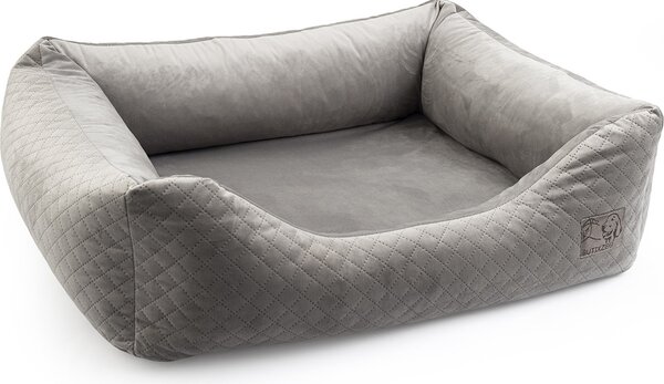 Letto per cani Premium Velvet Grey XXL - 120x95x25 cm | Divano morbido per cani e gatti