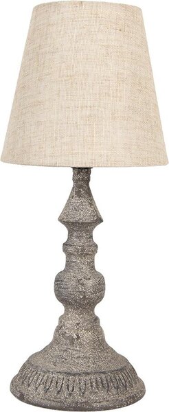 Lampada da tavolo Clayre & Eef Ø 15x33 cm E14/max 1x60W Metallo grigio