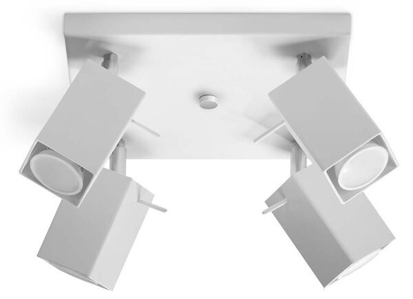 Lampada da soffitto MERIDA 4 bianco 4xGU10 10W acciaio 16x25x25cm Sollux Lighting