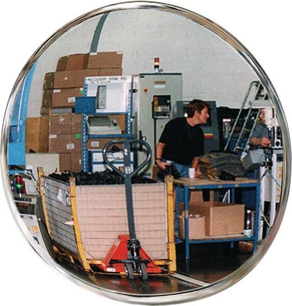 Specchio di controllo/sicurezza D.600mm vista posteriore nero con staffa 8m SPL