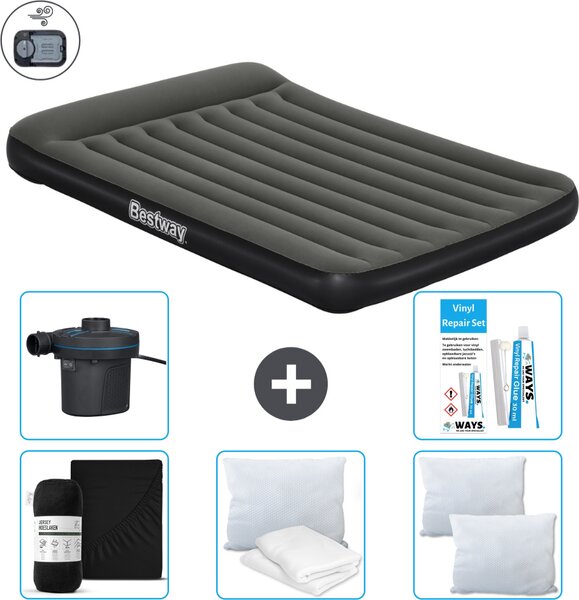 Materasso gonfiabile Bestway - 2 persone - 152 x 203 x 30 cm - Verde - Accessori inclusi