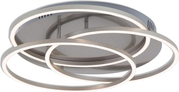 Lampada da soffitto a LED dimmerabile con funzione memoria 56 W argento in metallo e plastica Briloner