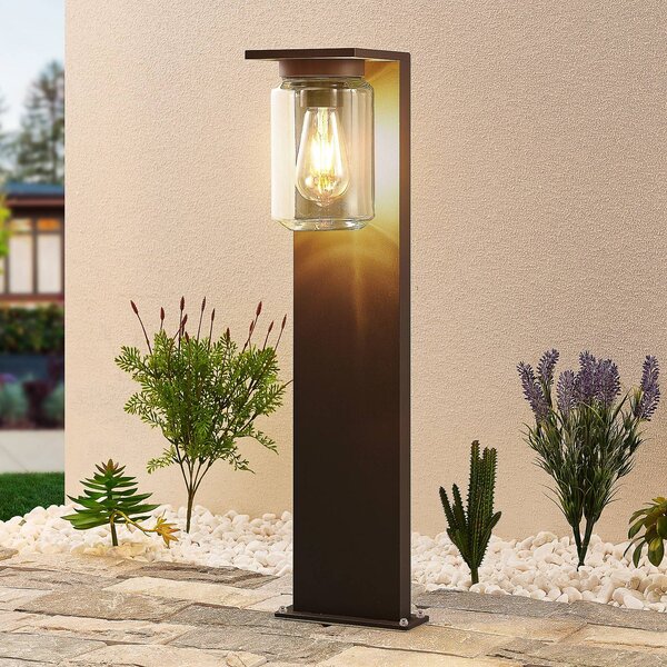 Lampioncino da giardino Semka Lucande, dimmerabile, Nero, Alluminio, Moderno, Lampada da esterni