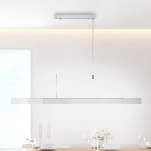 PURE Lampada LED a sospensione Moto, diamante, dimmerabile Pure, Alluminio / Grigio / Zincato, Soggiorno / Sala da pranzo, Metallo, Moderno