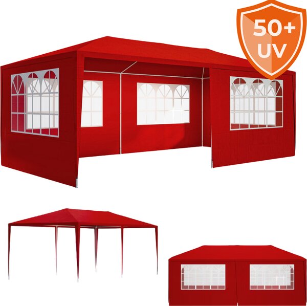 Tenda per feste NEAPOL, 3x6m, rosso