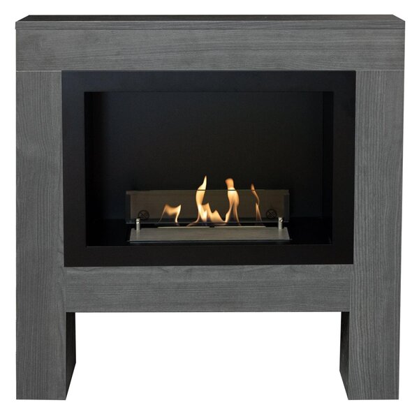 Caminetto a etanolo Xaralyn - Bolea BBW - aspetto legno - riscaldamento da 1,5 kW - caminetto da incasso incluso - fiamme reali
