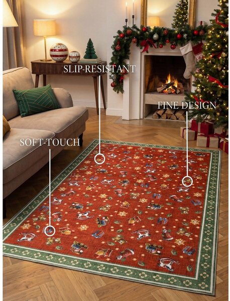 Tappeto rosso/verde a tema natalizio 160x230 cm Toy's Delight Nostalgic Noel Red Green – Villeroy&Boch