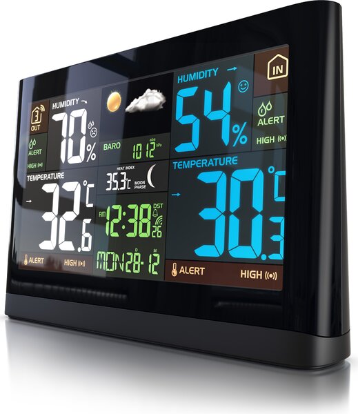 BEARWARE Stazione meteo wireless - Pressione dell'aria - Andamento della temperatura - Previsioni del tempo