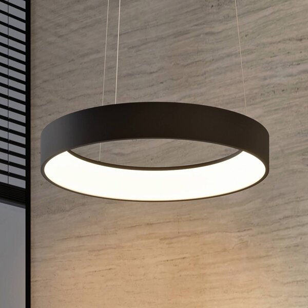 Arcchio lampada LED a sospensione Aleksi, Ø 60 cm, nero, metallo, CCT Aleksi Arcchio, dimmerabile, Nero, Cucina, Metallo, Moderno