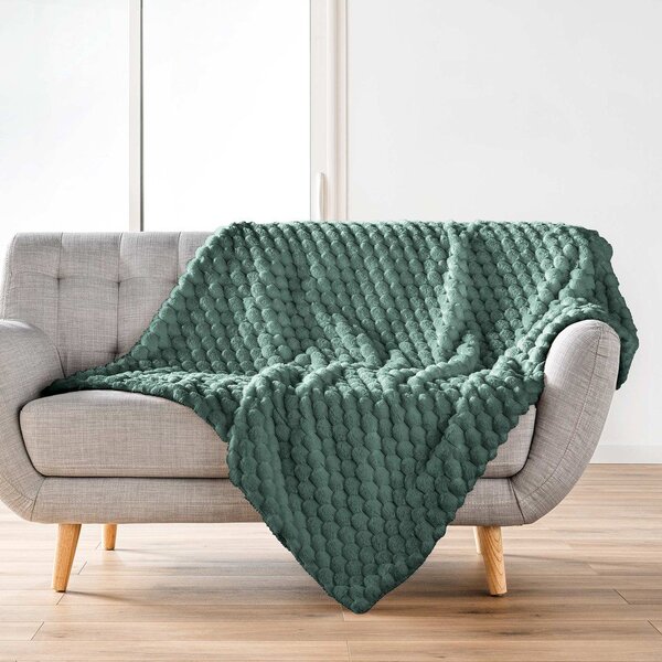 Coperta verde in micropile 220x240 cm Frosty – douceur d'intérieur