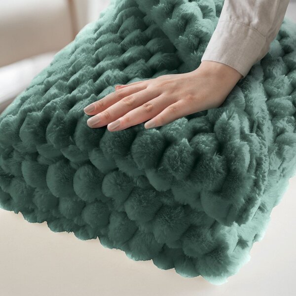 Coperta verde in micropile 220x240 cm Frosty – douceur d'intérieur