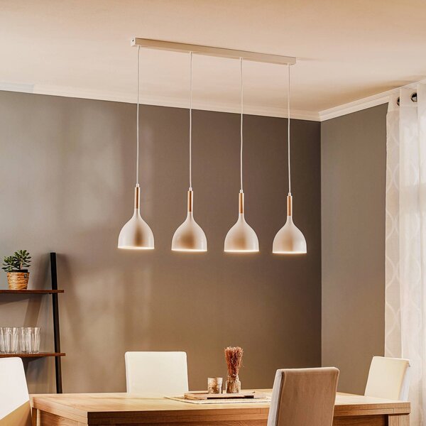 Lampada a sospensione Noak Luminex, dimmerabile, Bianco / Opale, Soggiorno / Sala da pranzo, Metallo, Lampada a sospensione