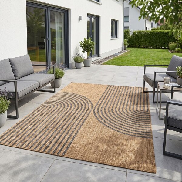 Tappeto da interno/esterno nero/marrone 160x230 cm Mira 1453 – Ayyildiz Carpets