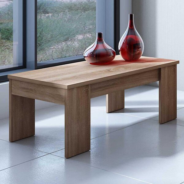 Tavolino Ramos con piano allungabile - rovere