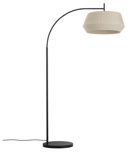 Nordlux Lampada ad arco Dicte, Crema / Ambra, Soggiorno / Sala da pranzo, Tessuto / Stoffa / Seta, Scandinavo, Lampada da terra