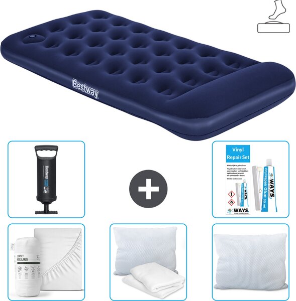 Materasso gonfiabile Bestway - 1 persona - 99 x 188 x 28 cm - Blu - Accessori inclusi