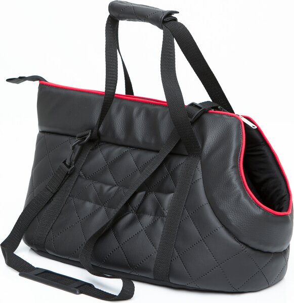 Cuscino per cani Borsa per il trasporto di cani Borsa per il trasporto di cani - Pelle finta - Taglia: XL - Nero