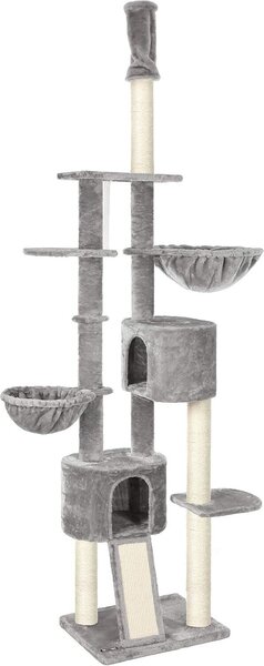 FEANDREA tiragraffi, albero tiragraffi, altezza soffitto, 2,4-2,6 m, grigio chiaro