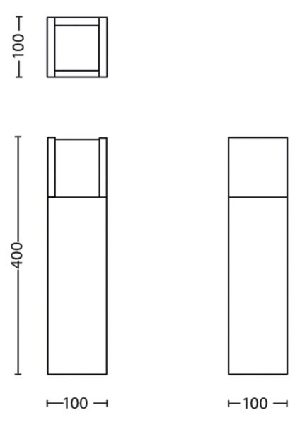 Philips Arbour lampioncino LED A-label antracite