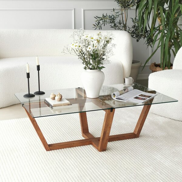 Skye Decor, Amalfi - Walnut, tavolini, noce, legno, 105 x 35 x 65 cm