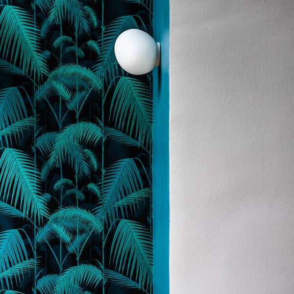 Foscarini Applique da parete di design Gregg piccola, dimmerabile, Bianco / Opale, Corridoio, Vetro, Design, Applique