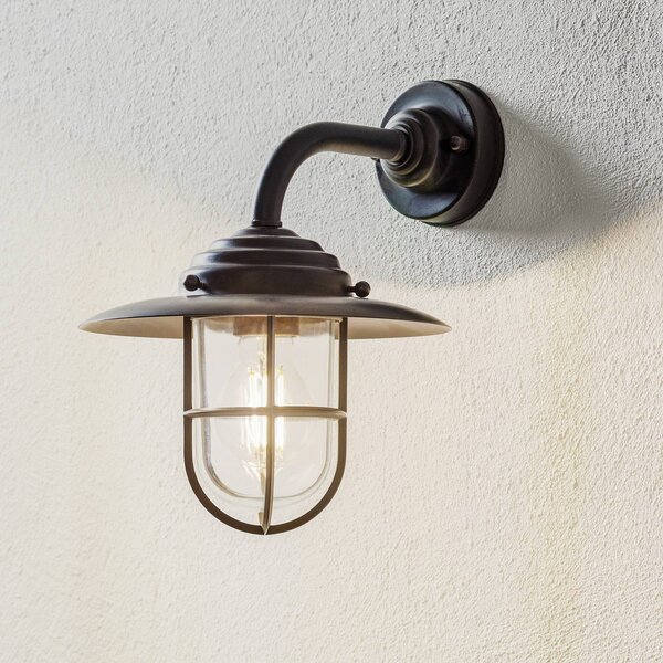 Moretti Luce Applique esterni Chalet Gitter ottone trasparente