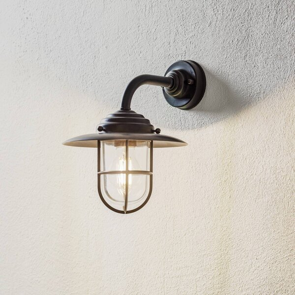 Moretti Luce Applique esterni Chalet Gitter ottone trasparente